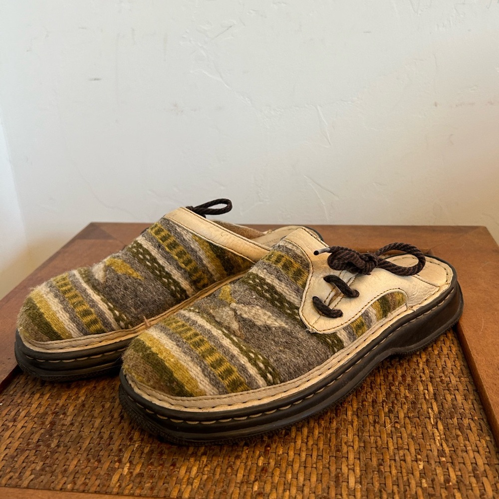 Born Wool Knit Earthy Mule Clogs
